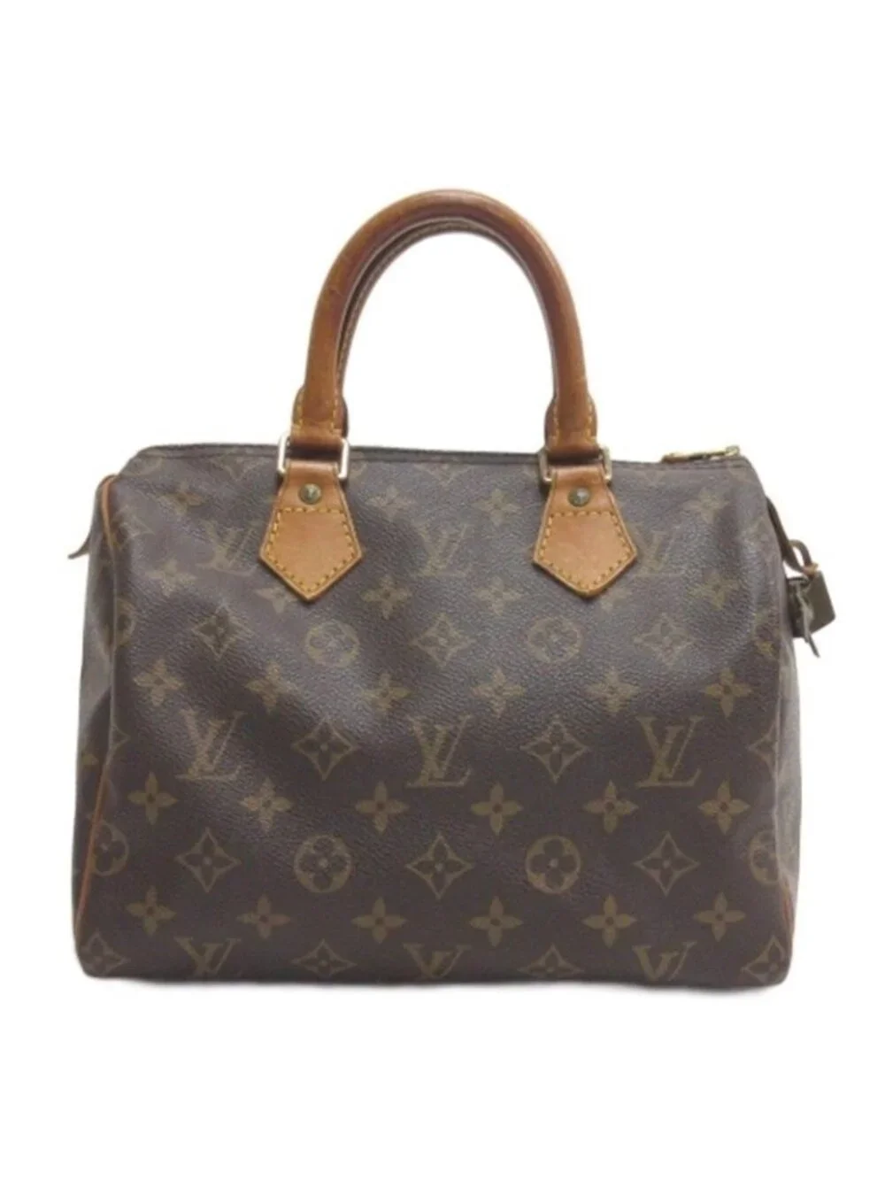 Louis Vuitton Monogram Speedy 25 Mini Boston Handbag Brown